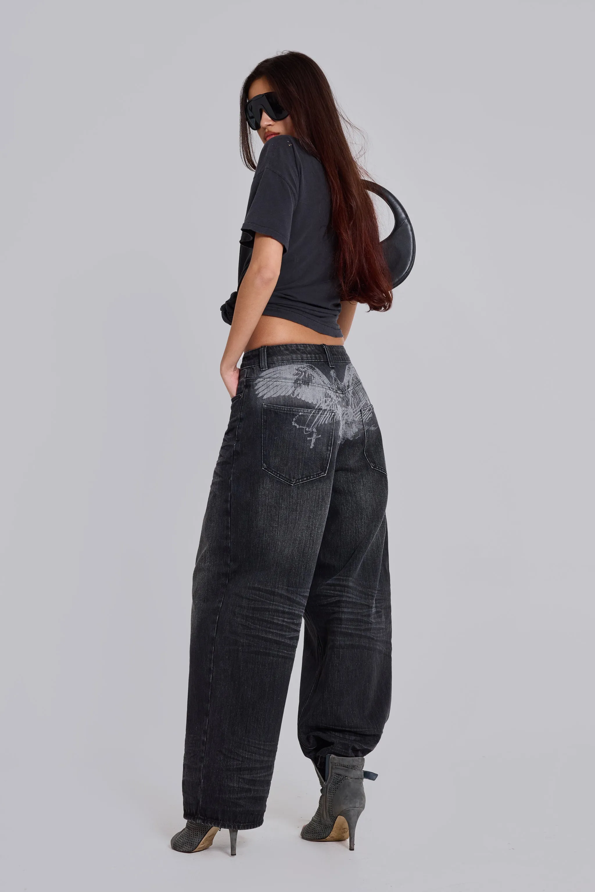 Black Falcon XL Colossus Jeans sold by Jaded London