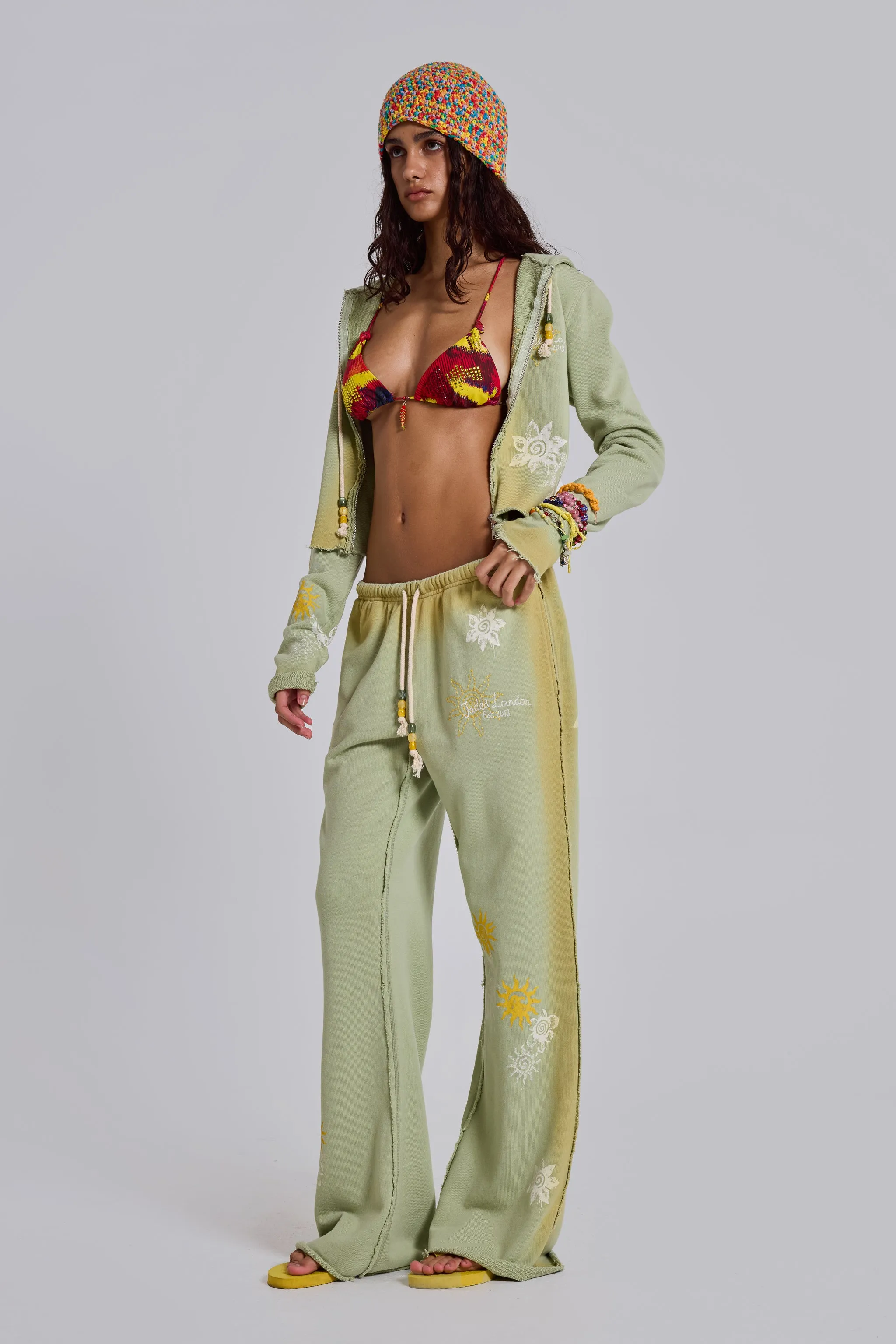 Cleo Sunfade Slouchy Bootcut Jogger sold by Jaded London
