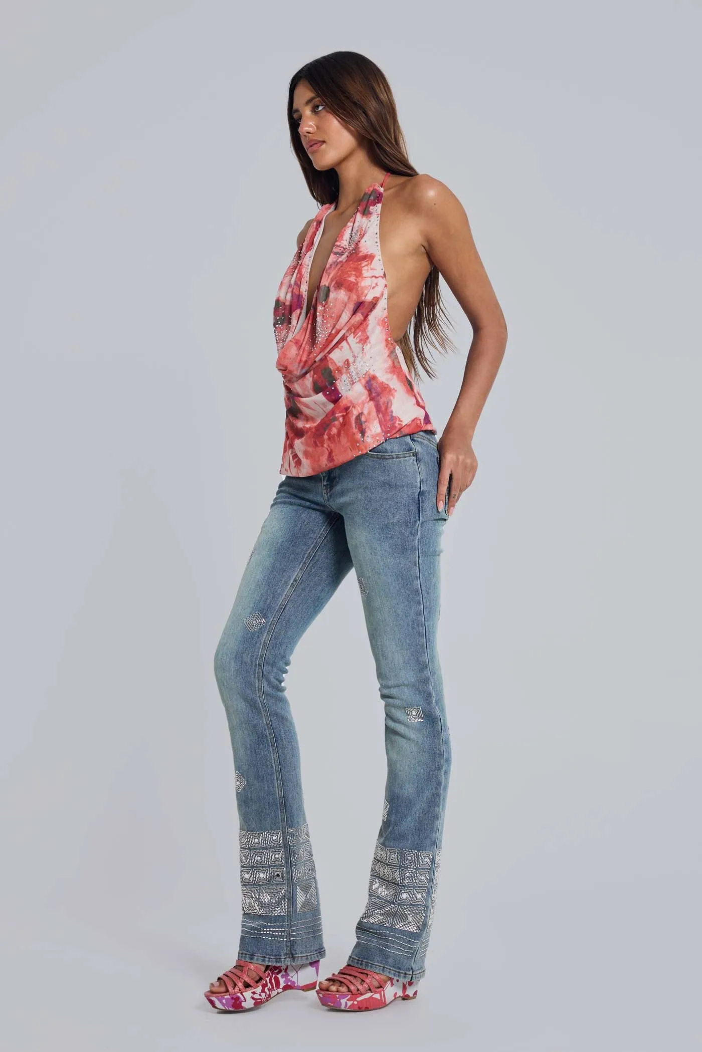 Tatiana Backless Diamante Top sold by Jaded London product image thumbnail 5