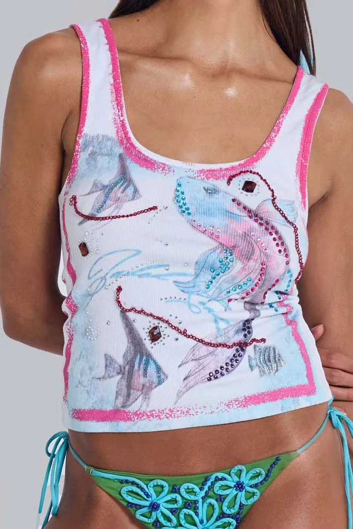 Addison Embellished Graphic Vest Top sold by Jaded London product image thumbnail 3