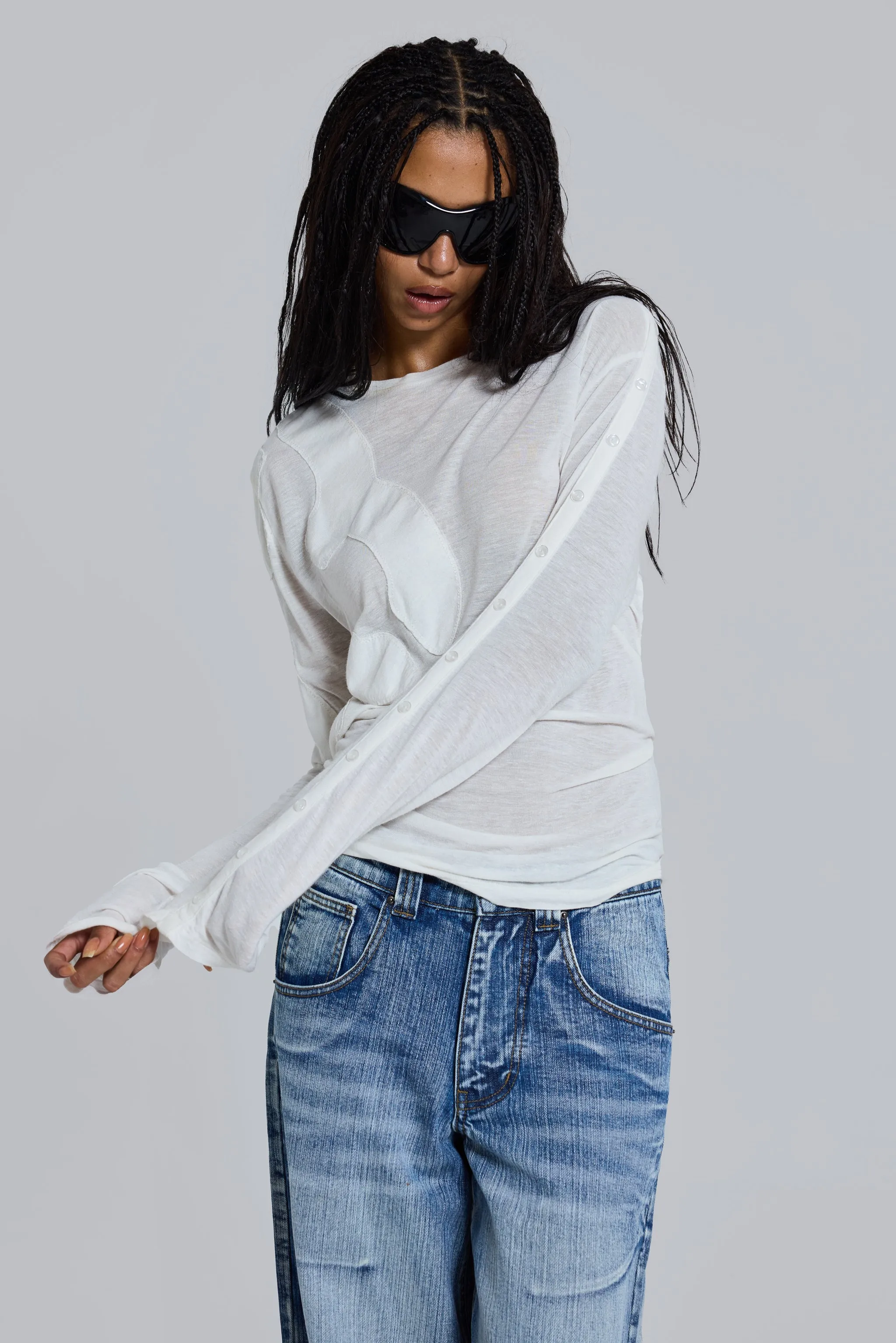 13 Applique Linen Top sold by Jaded London product image thumbnail 5