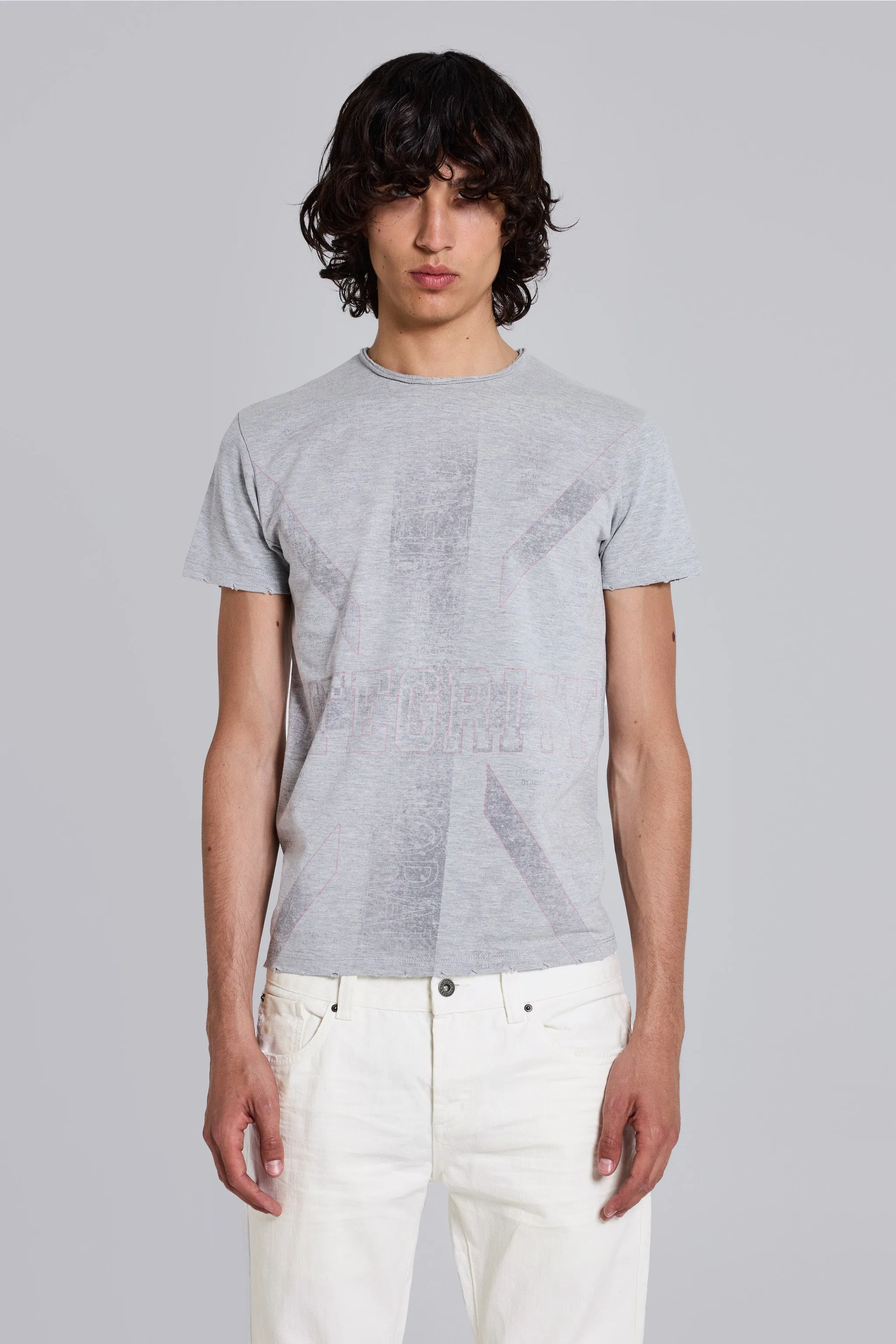 Integrity Grey Marl T-Shirt sold by Jaded London product image thumbnail 5