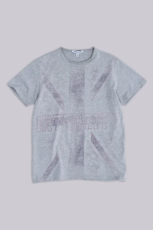 Integrity Grey Marl T-Shirt made by Jaded London