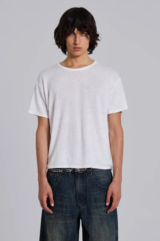 Slub White T-Shirt made by Jaded London