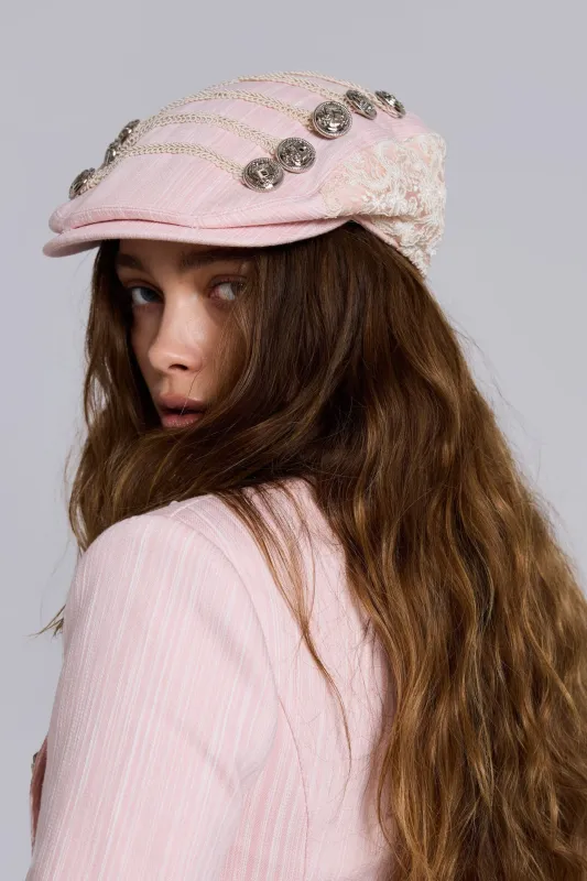 Mandy Military Flat Cap made by Jaded London