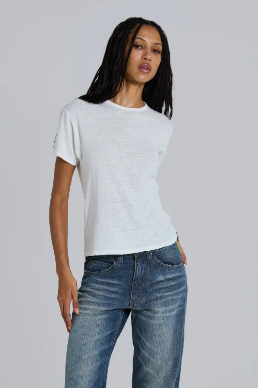 Slub White T-Shirt made by Jaded London