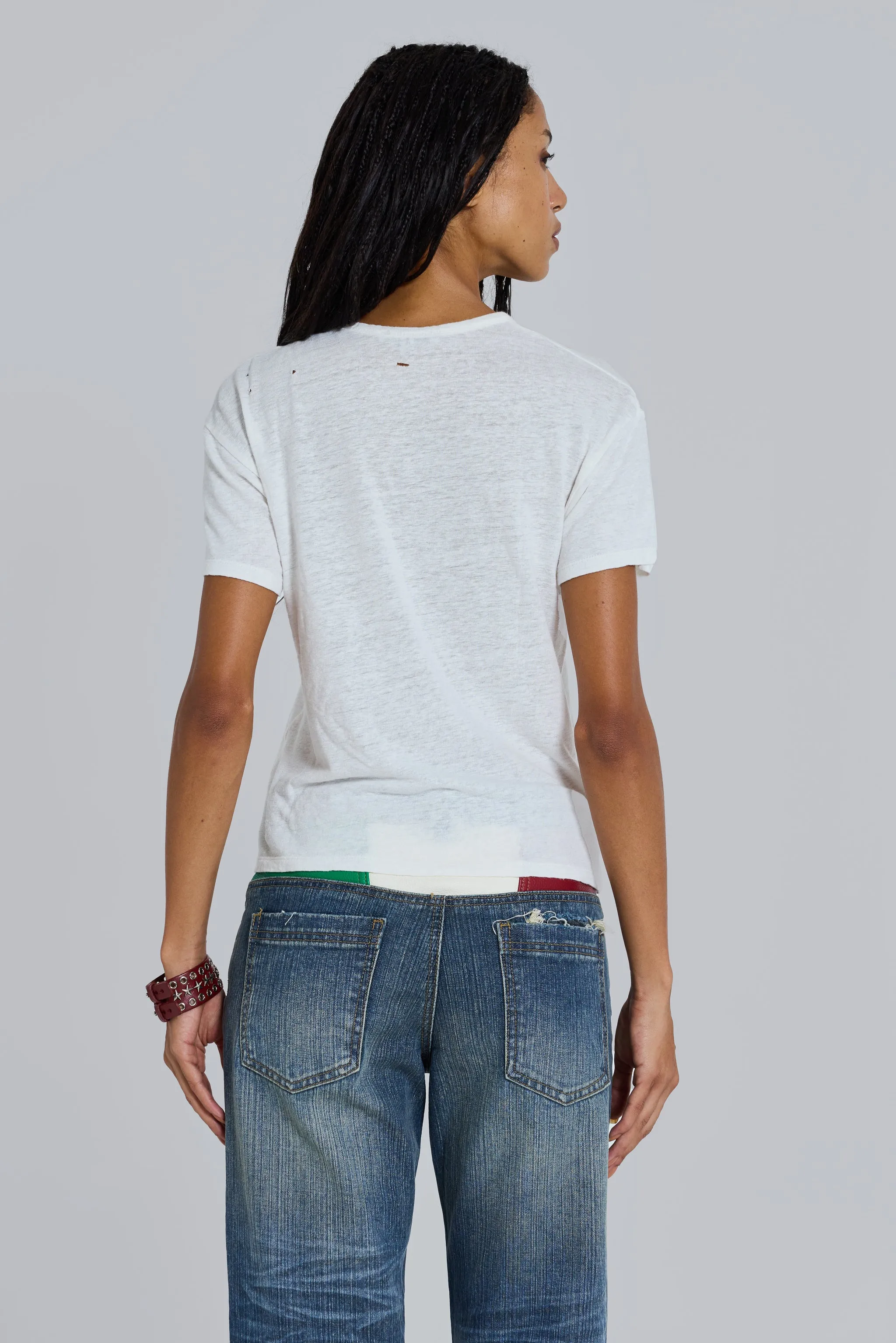 Slub White T-Shirt sold by Jaded London product image thumbnail 4