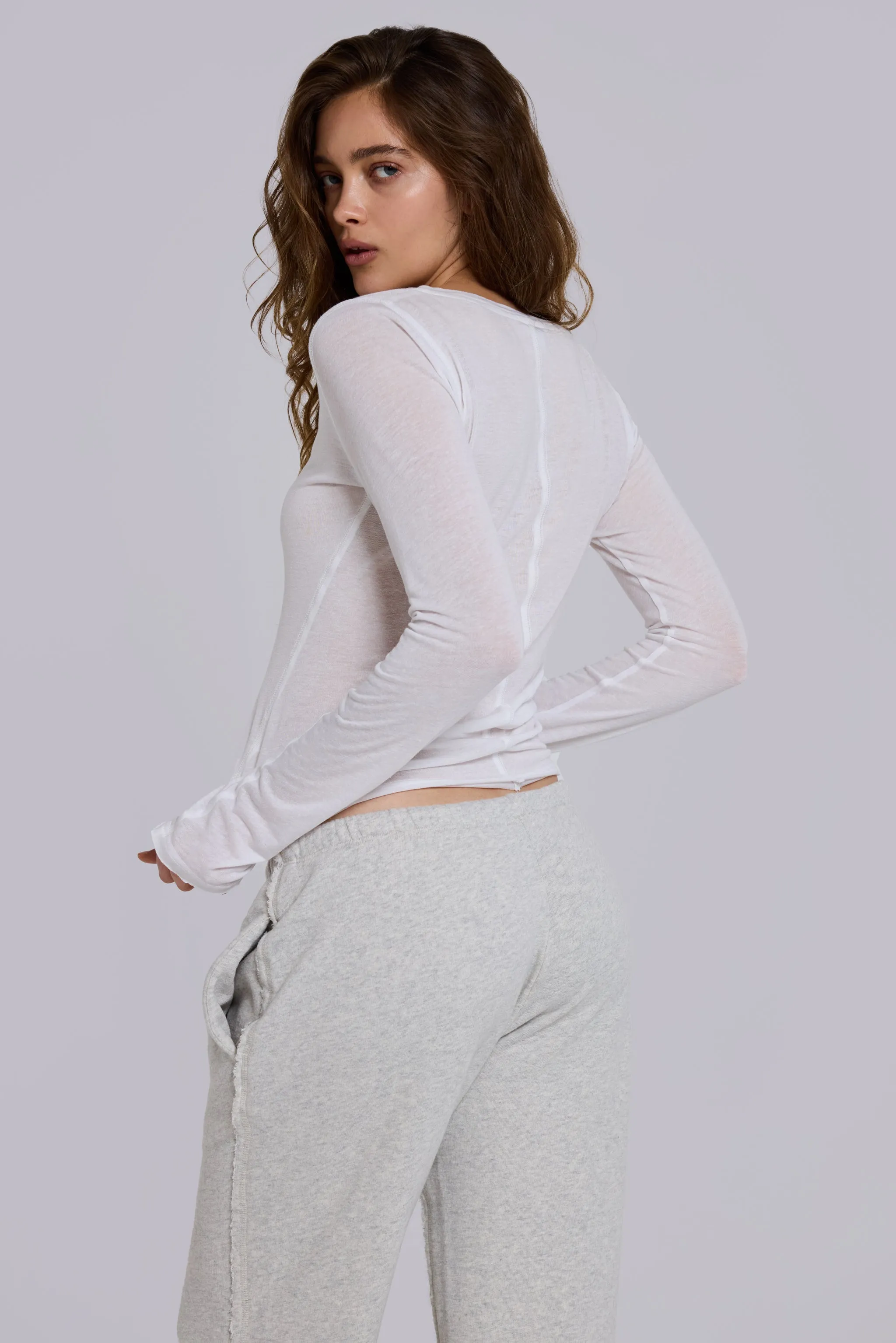 White Mist V Neck Top sold by Jaded London product image thumbnail 3