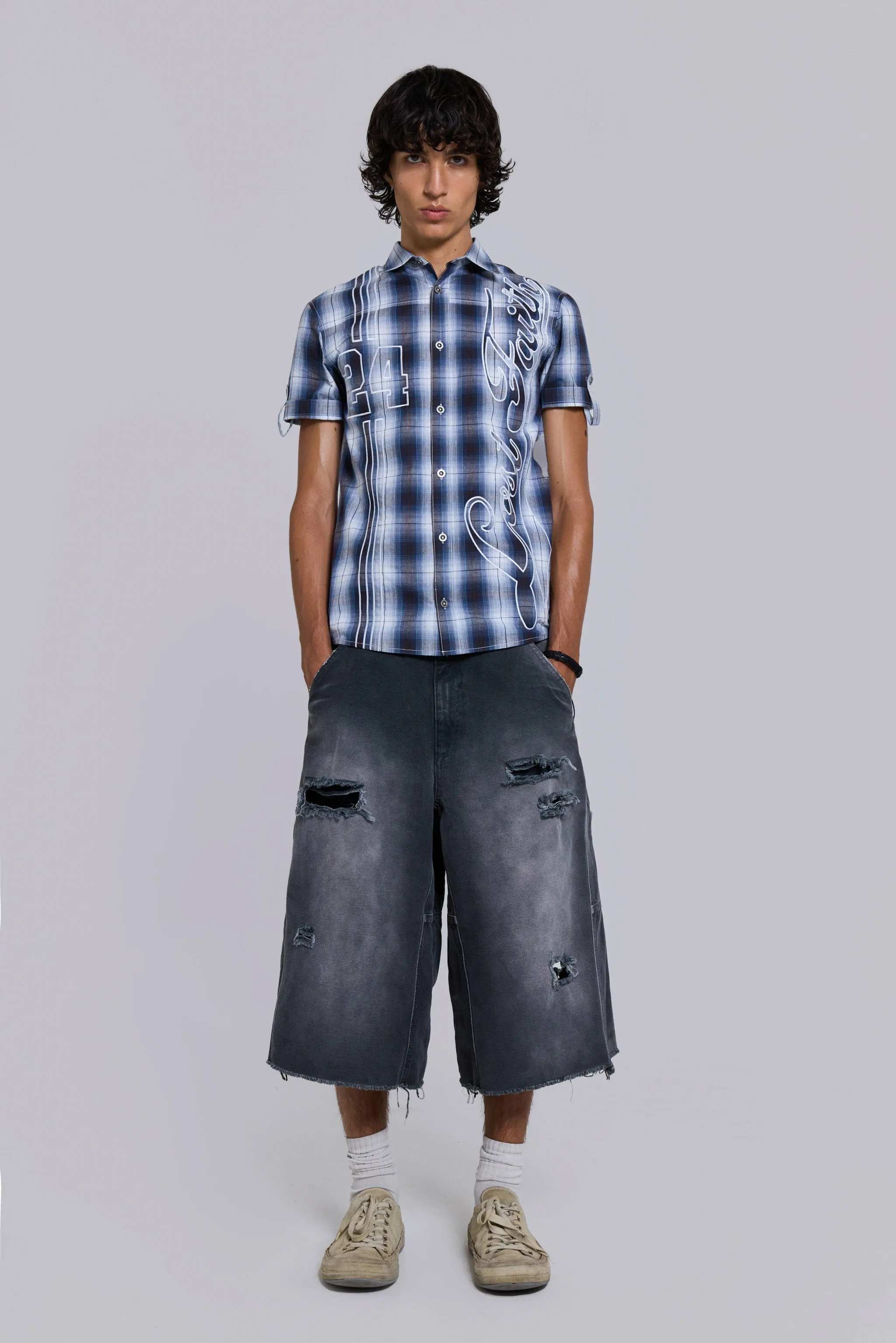 Lost Faith Check Shirt sold by Jaded London