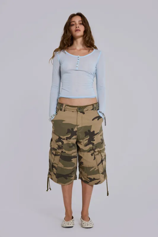 Faded Camo Cadet Shorts made by Jaded London