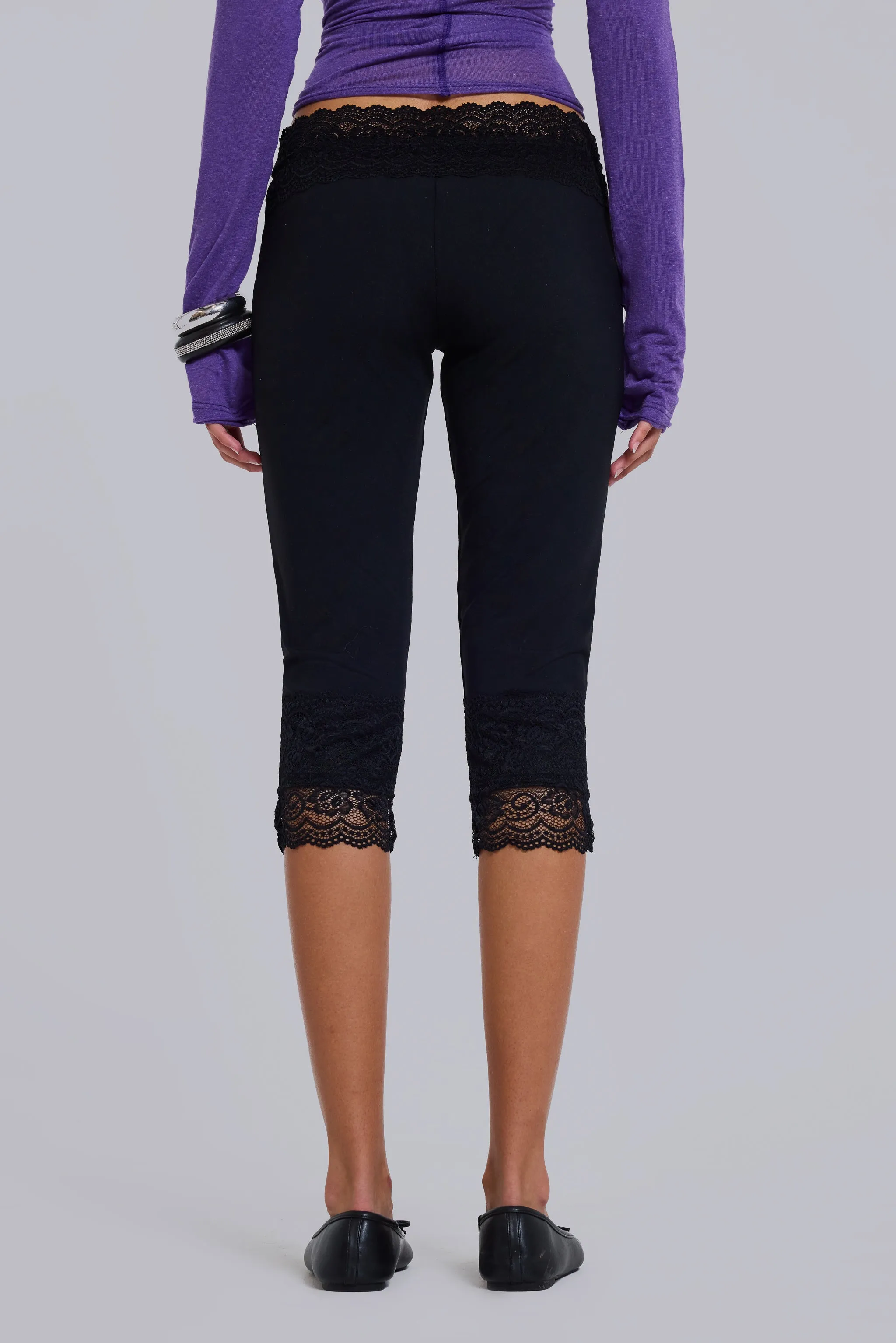 Teagan Lace Jersey Capri sold by Jaded London product image thumbnail 5