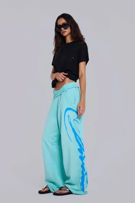 Divine Aqua Monster Joggers made by Jaded London