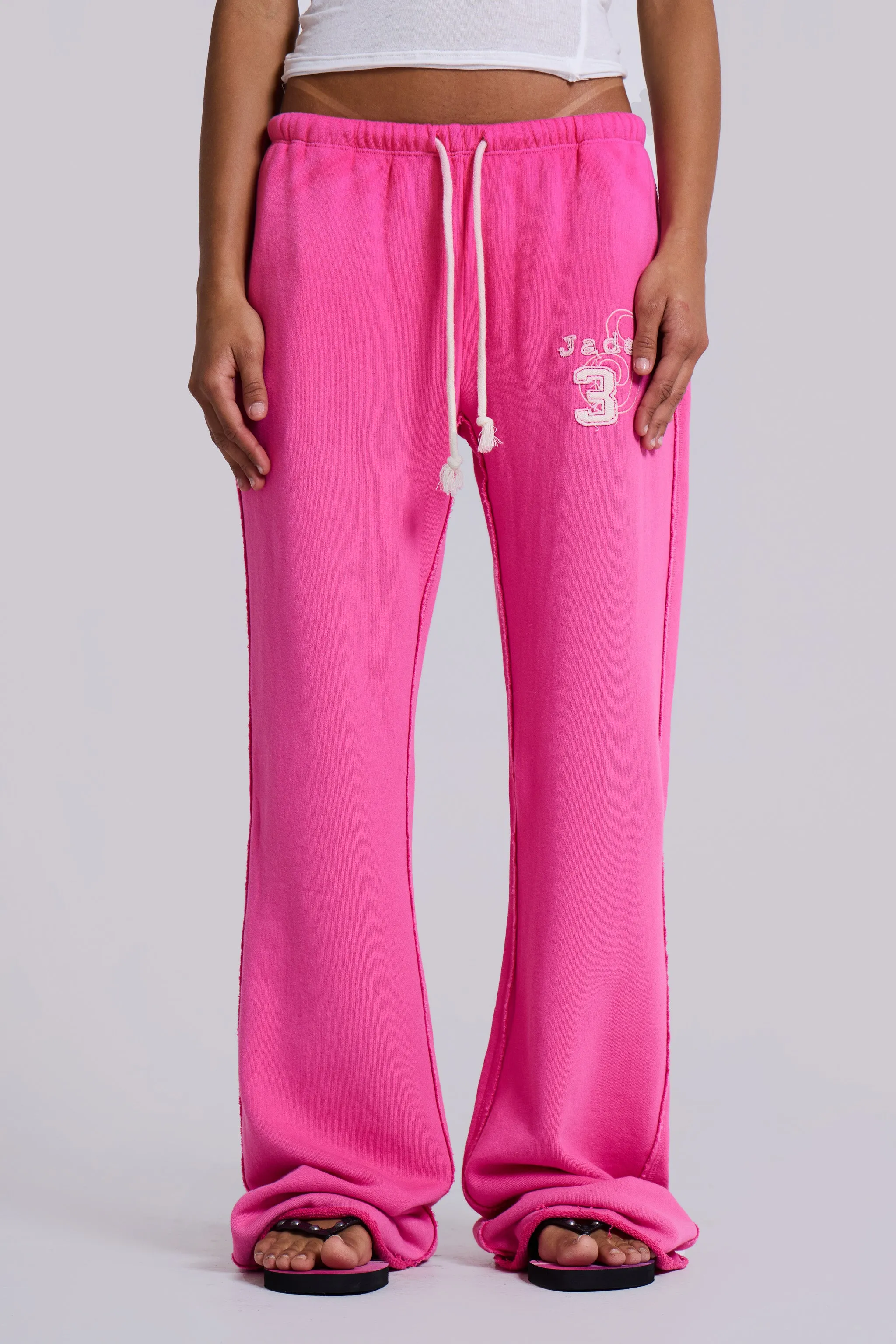 Cleo Slouchy Bootcut Jogger in Pink sold by Jaded London product image thumbnail 2