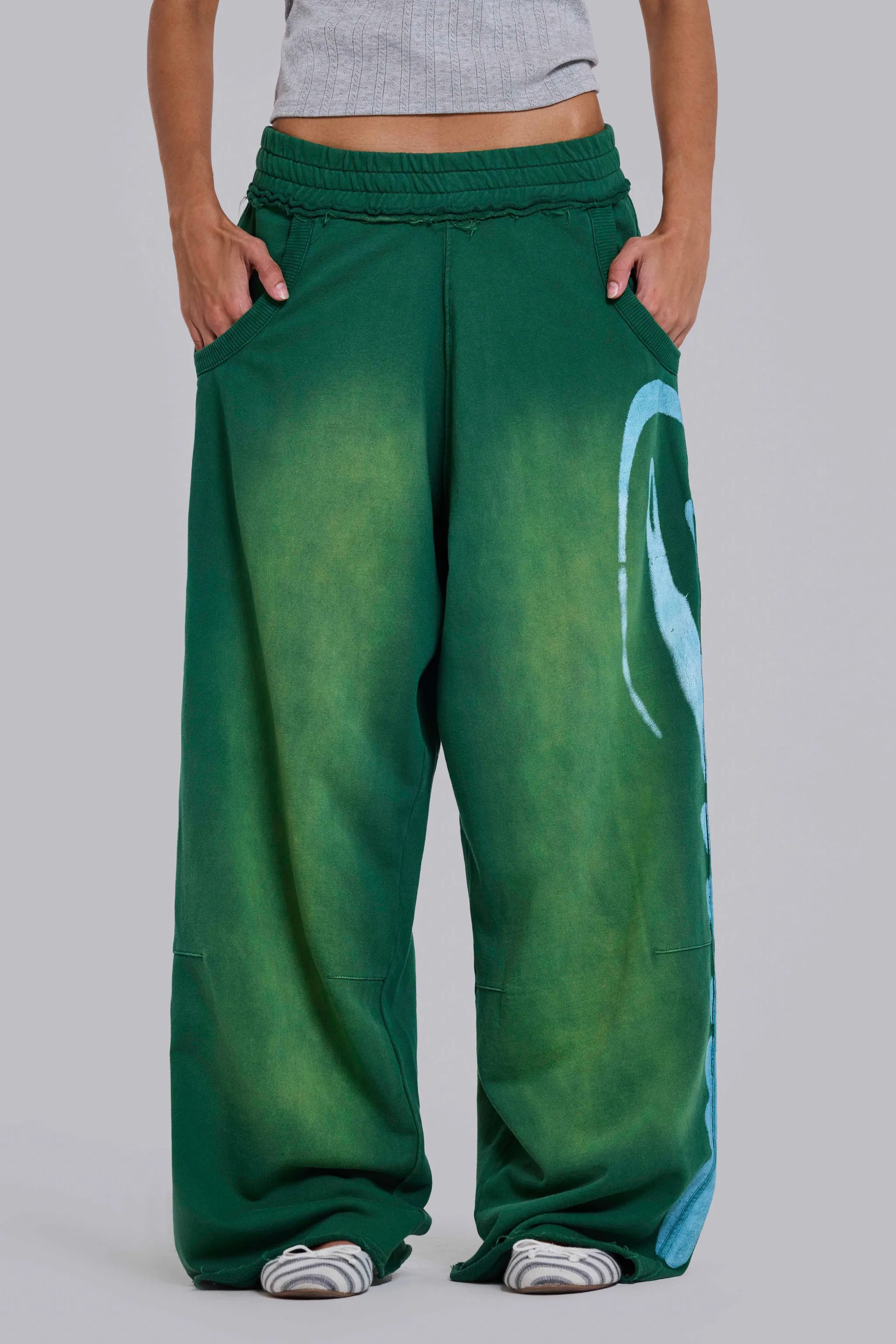 Divine Airbrush Green Monster Joggers sold by Jaded London product image thumbnail 2