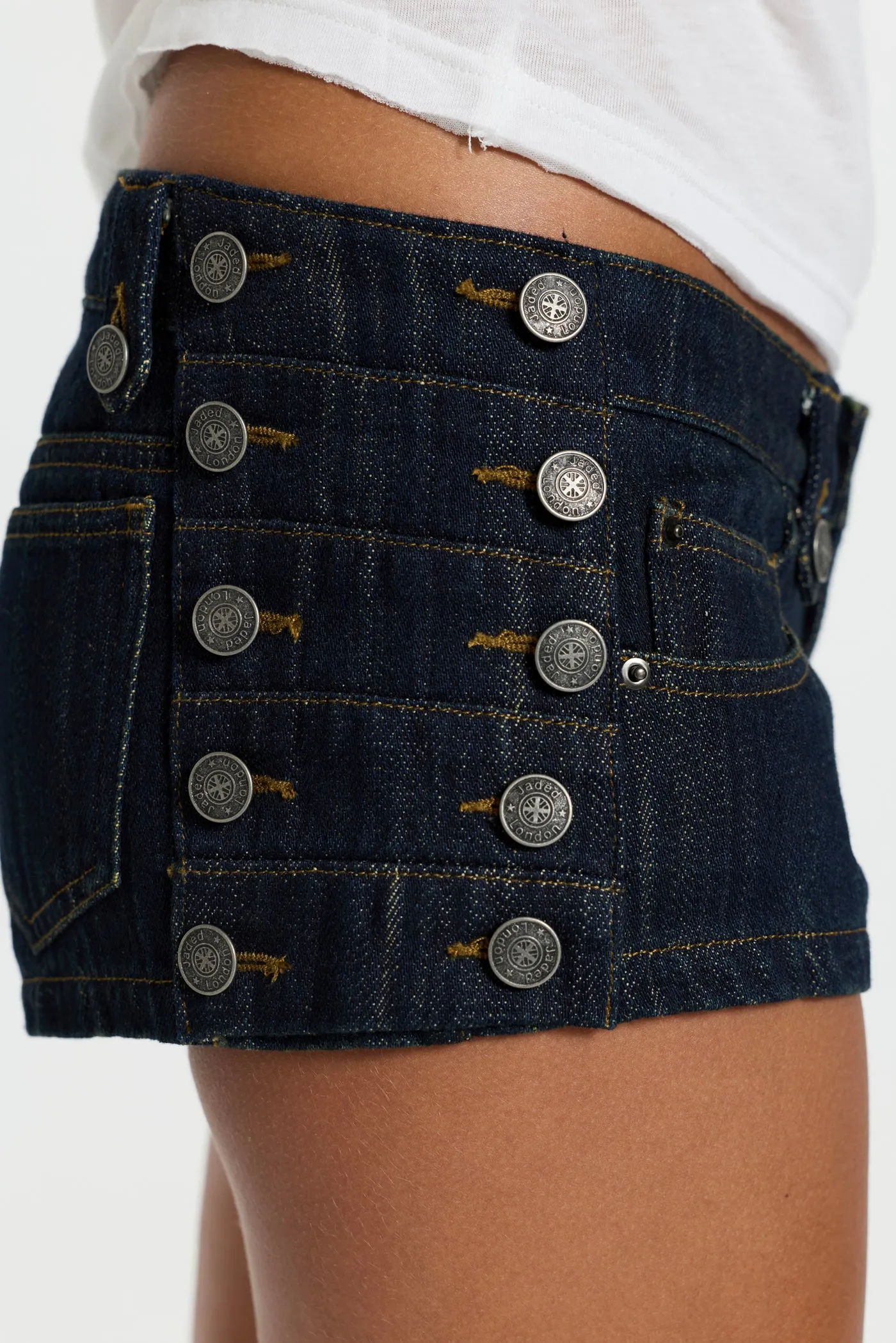 Wynona Denim Mini Shorts sold by Jaded London product image thumbnail 2