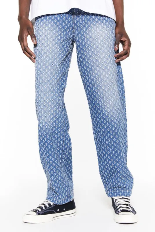 Light Blue Distressed Skate Jeans sold by Jaded London