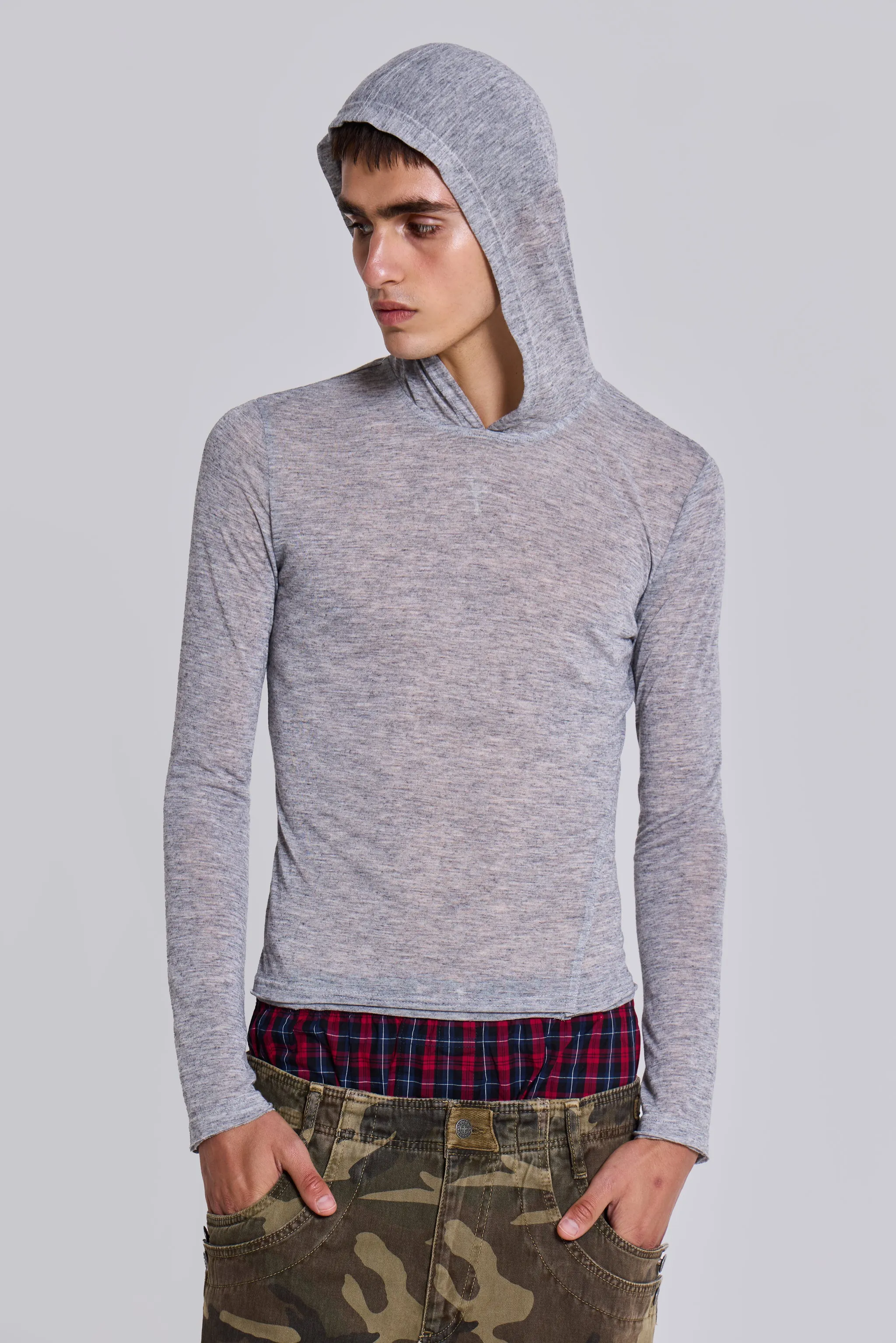 Grey Marl Mist Hoodie | Parallel