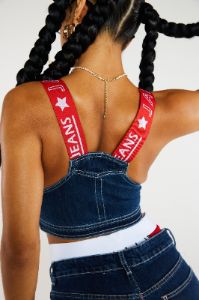 Denim Dungaree Top sold by Jaded London
