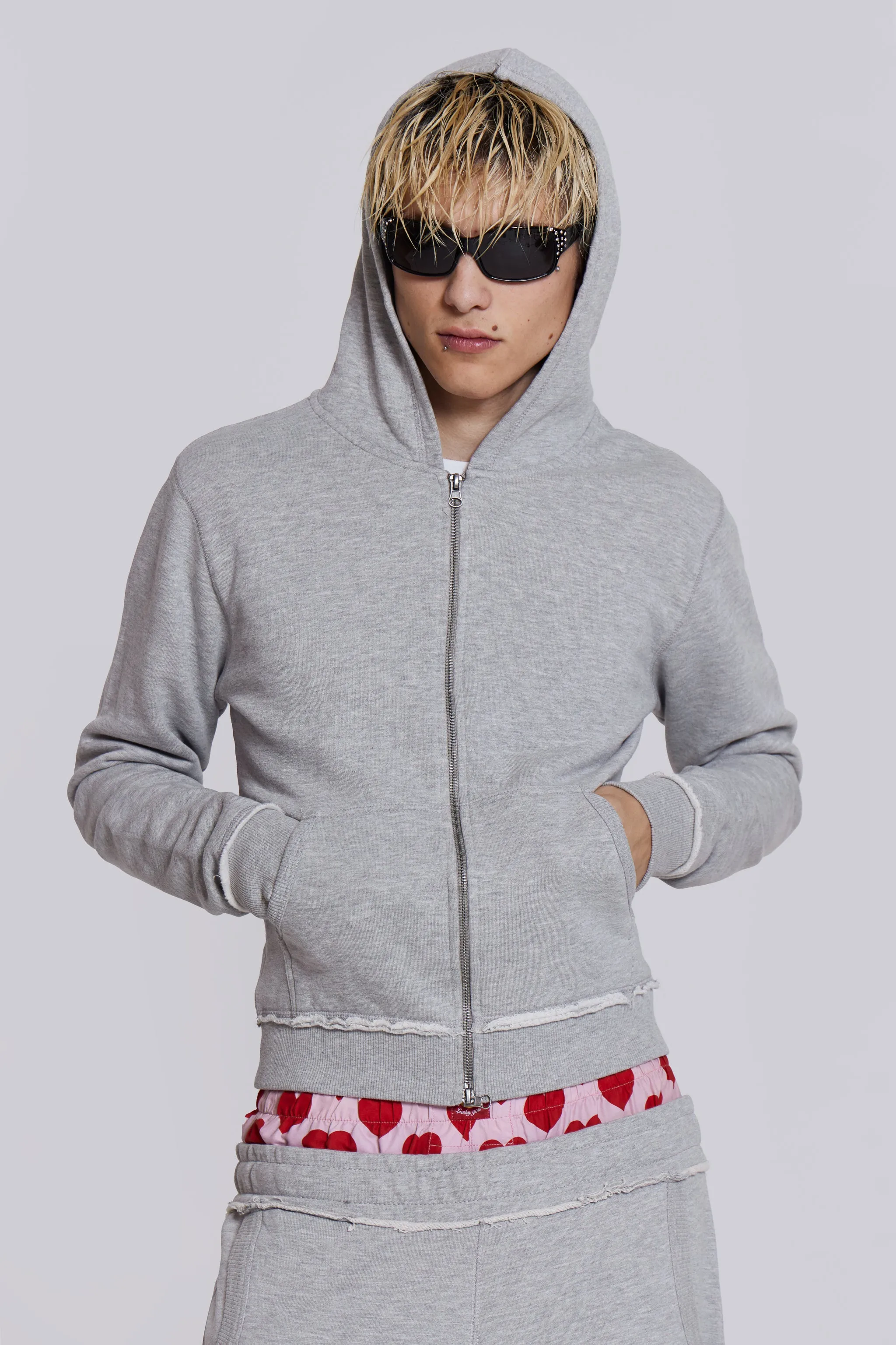 Grey Marl Mini Monster Hoodie sold by Jaded London product image thumbnail 5