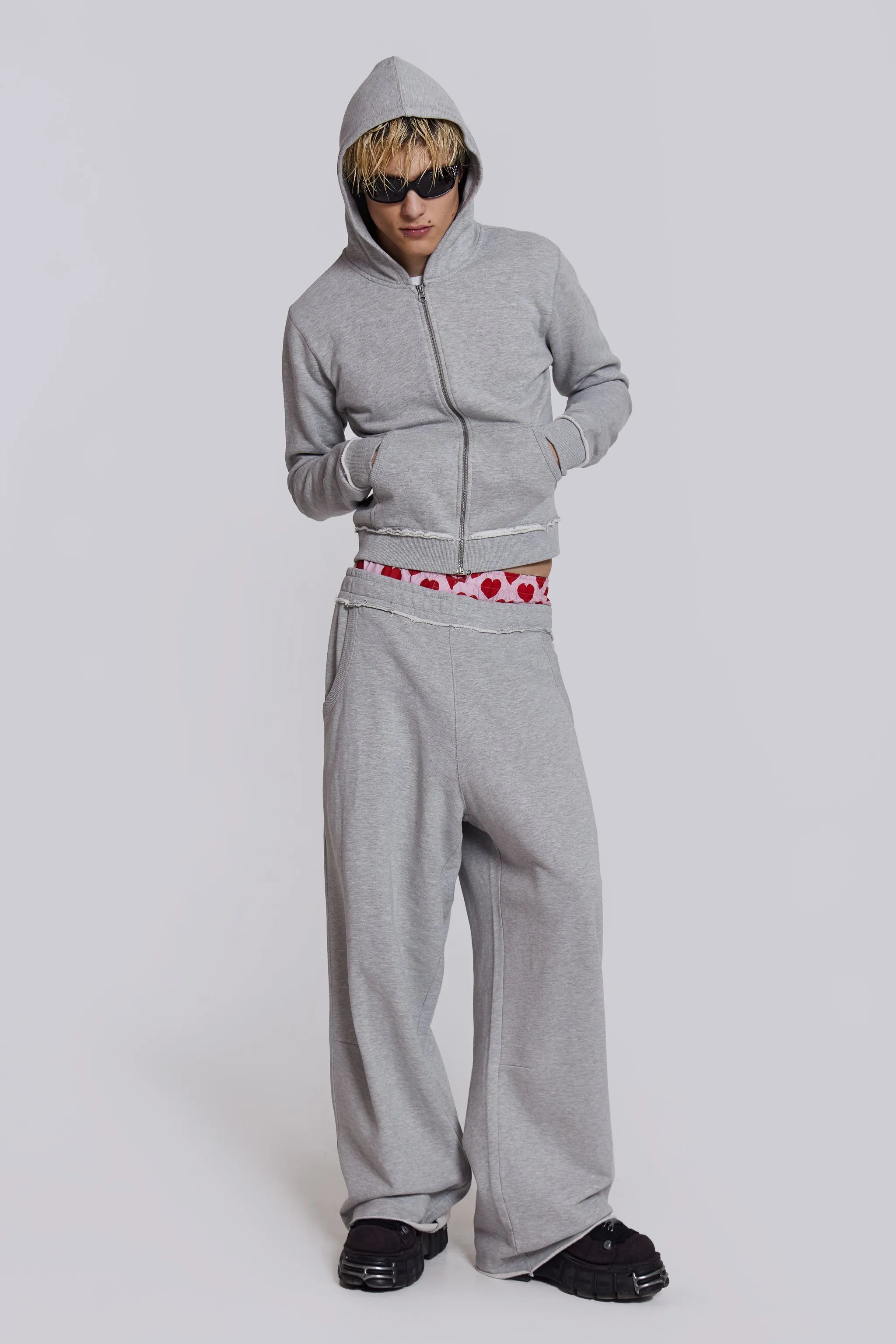 Grey Marl Mini Monster Hoodie sold by Jaded London product image thumbnail 2