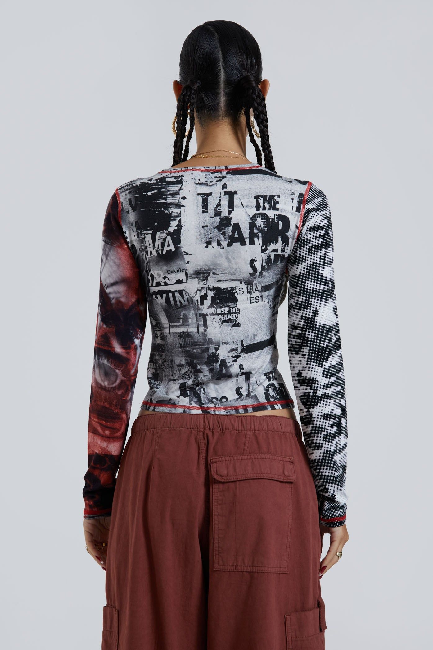 Grunge Camo Long Sleeve Top sold by Jaded London product image thumbnail 2