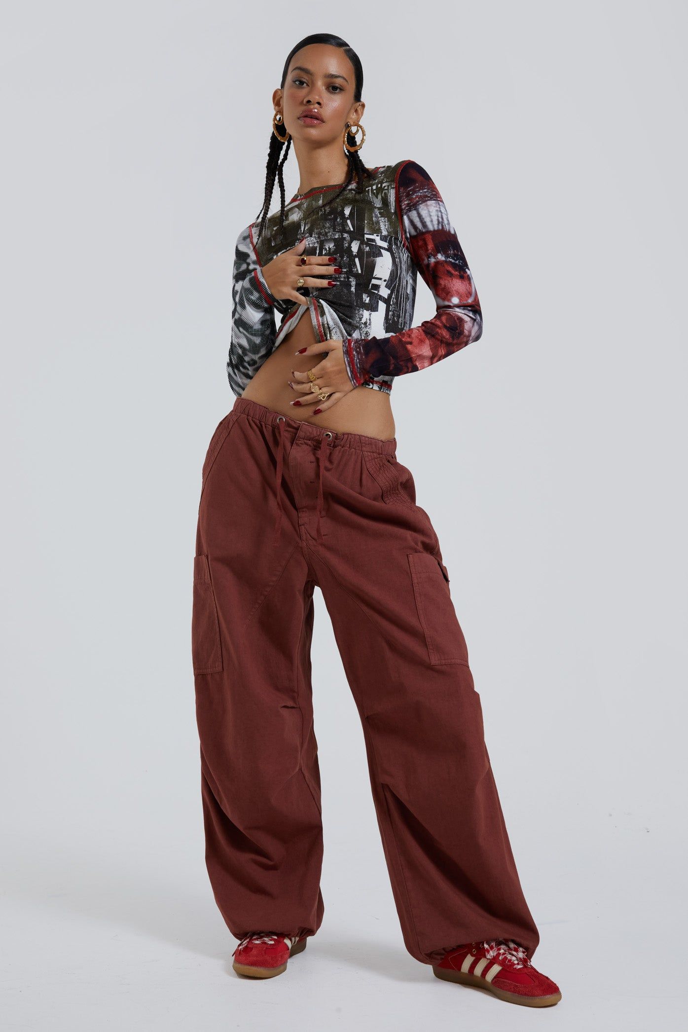 Grunge Camo Long Sleeve Top sold by Jaded London product image thumbnail 4