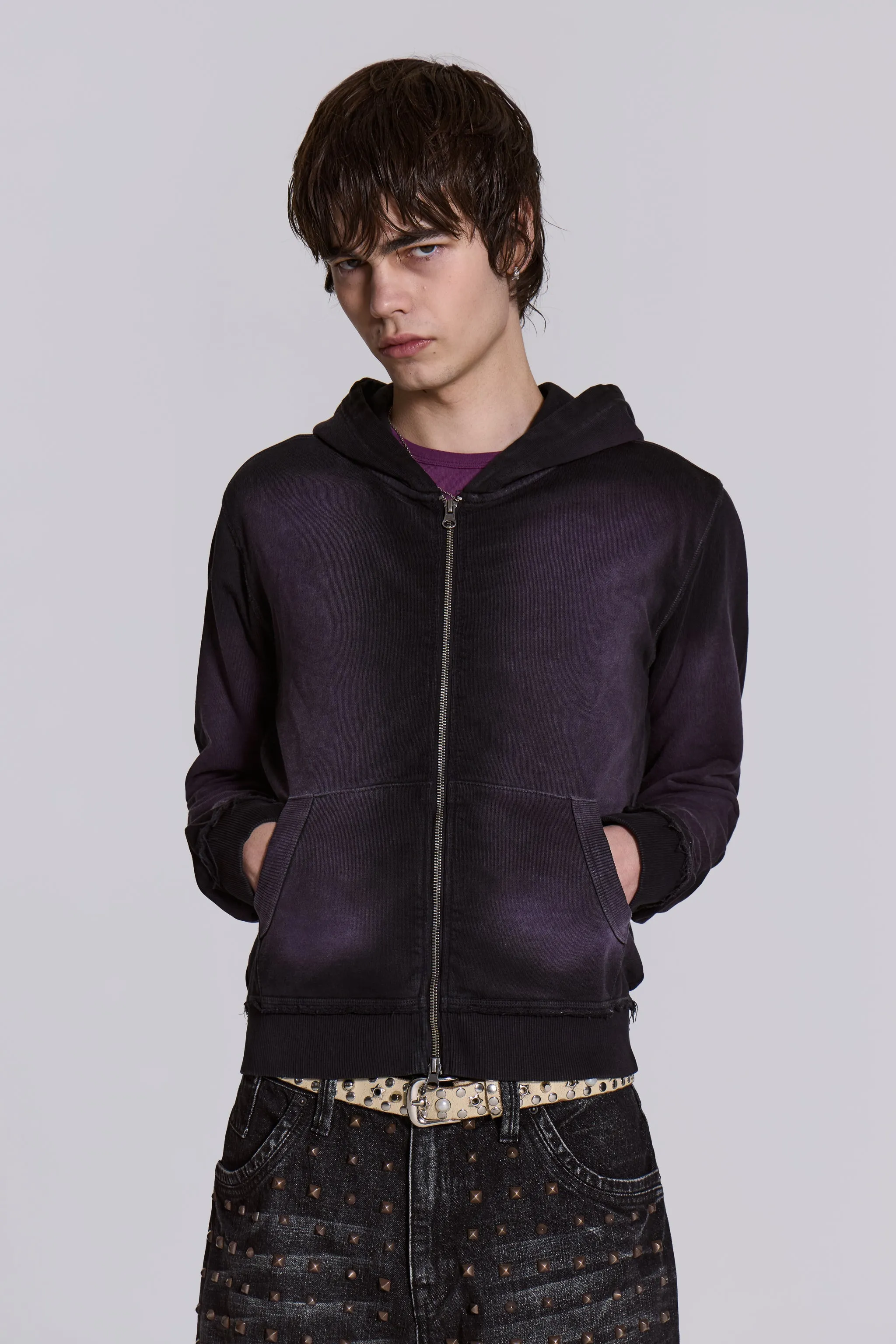 Deep Purple Fade Mini Monster Hoodie sold by Jaded London