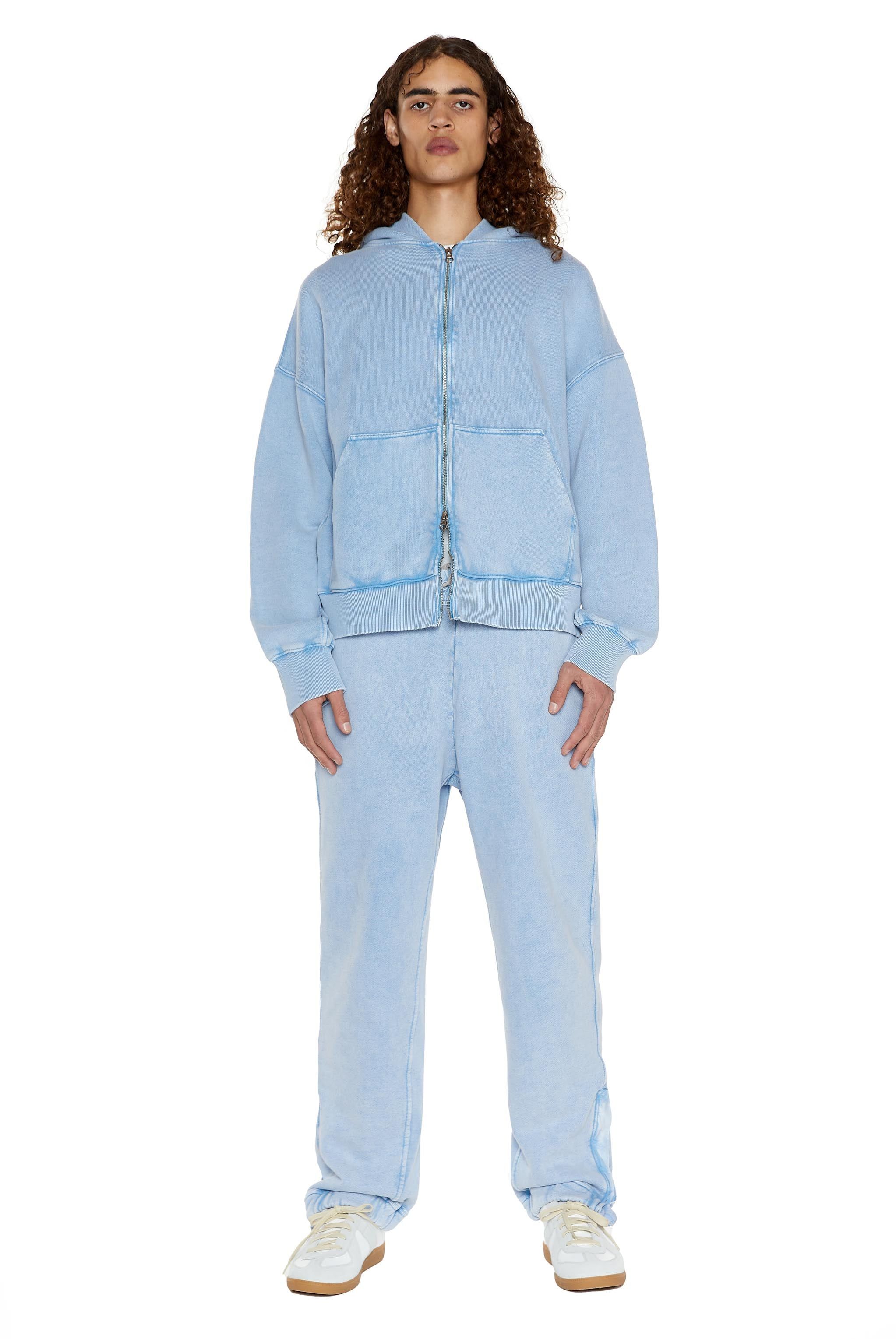 NTRLS Powder Blue Oversized Zip Through Hoodie sold by Jaded London product image thumbnail 4