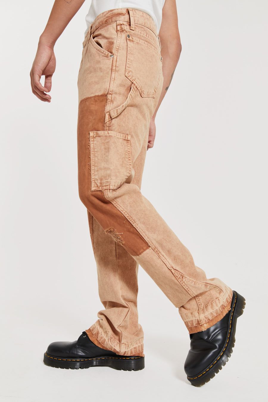 Tan Brown Rodeo Flared Carpenters sold by Jaded London