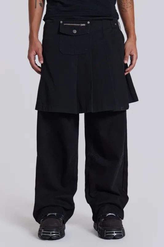 Black Anarcho Kilt sold by Jaded London