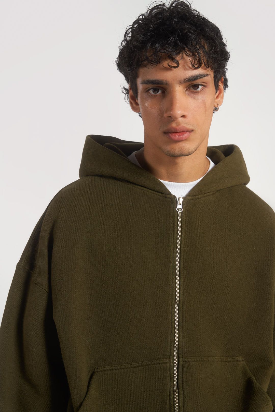 NTRLS Moss Oversized Zip Through Hoodie sold by Jaded London product image thumbnail 5