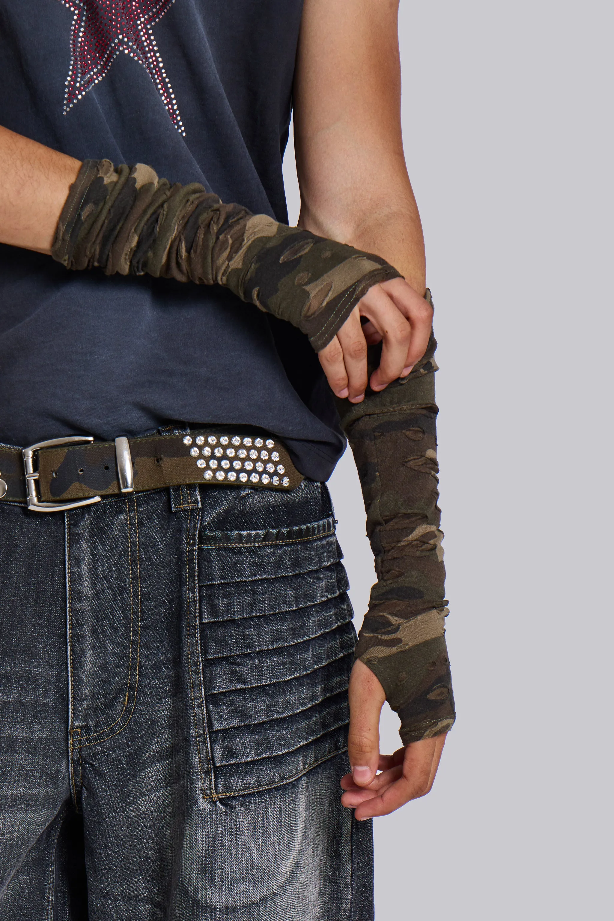 Camo Arm Warmers sold by Jaded London