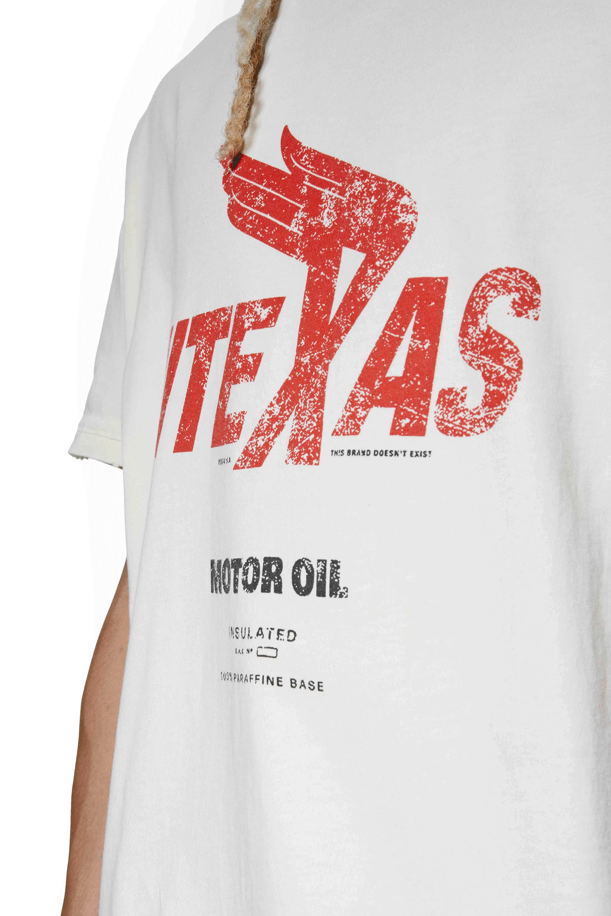 Vintage White Texas Motor Oil T Shirt sold by Jaded London product image thumbnail 4