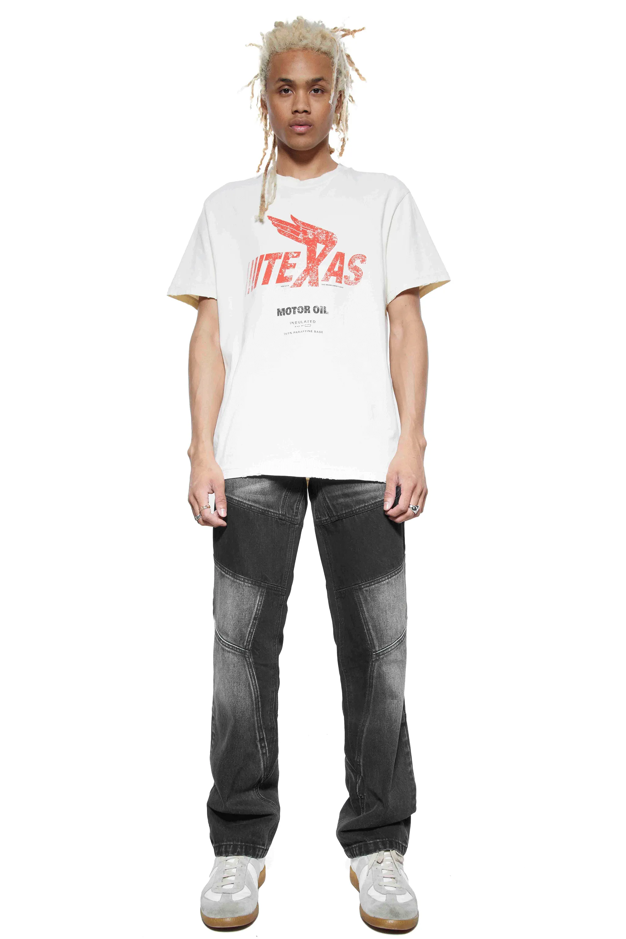 Vintage White Texas Motor Oil T Shirt sold by Jaded London product image thumbnail 2
