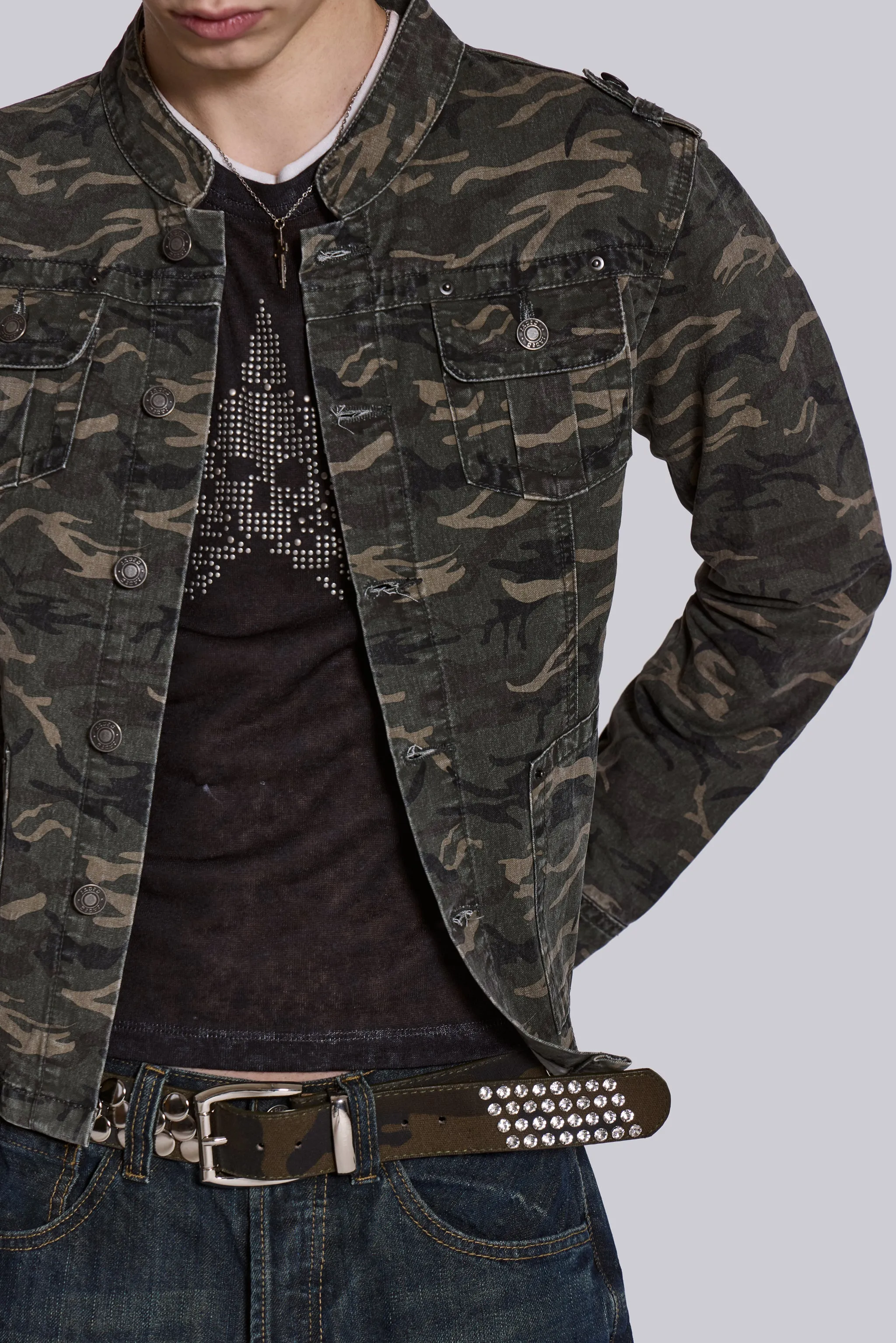 Camo Covert Jacket sold by Jaded London product image thumbnail 5