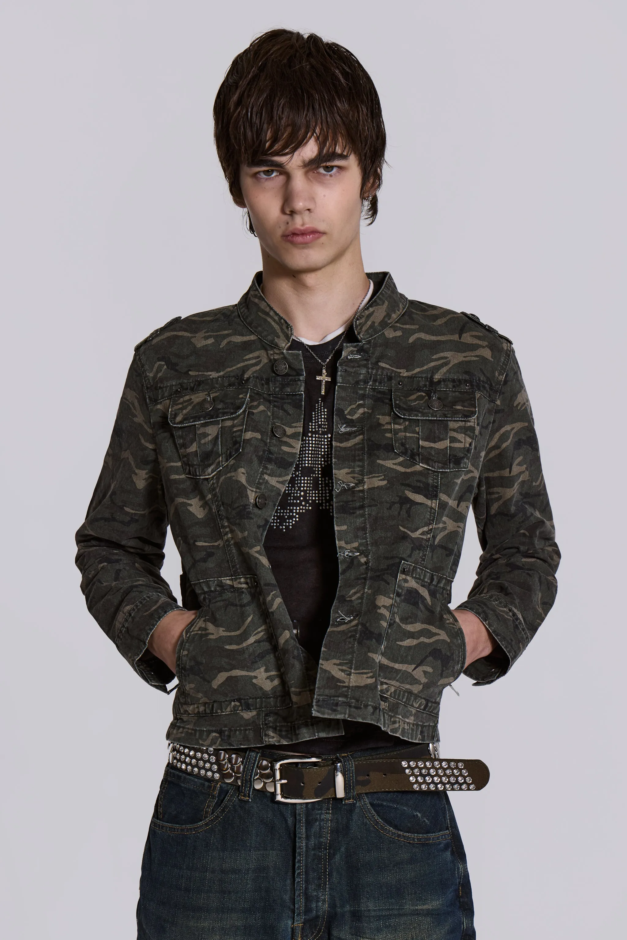 Camo Covert Jacket sold by Jaded London product image thumbnail 3