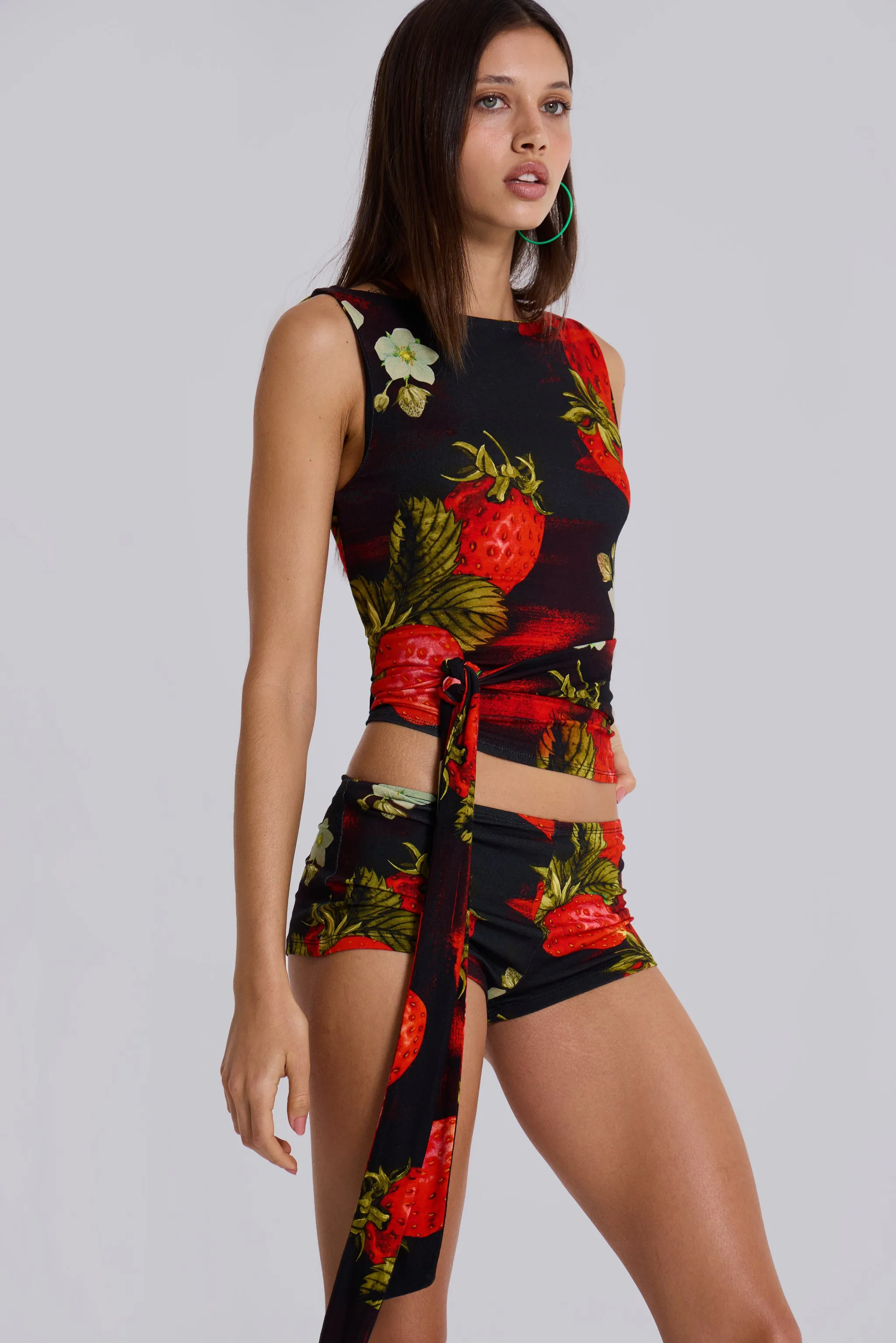 Camarosa Strawberry Wrap Top sold by Jaded London product image thumbnail 3