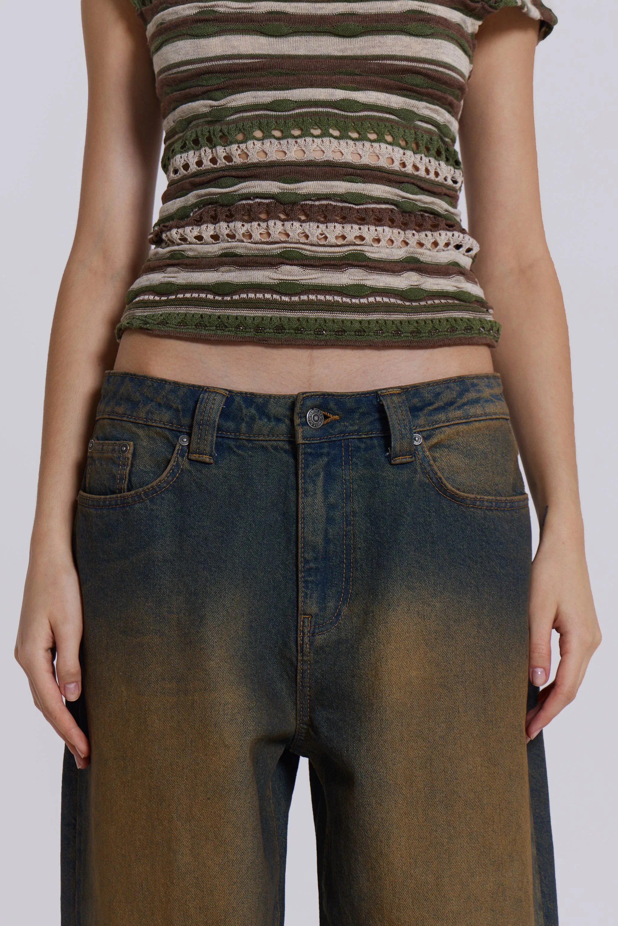 Sonic Jeans in Dirty Wash sold by Jaded London product image thumbnail 4