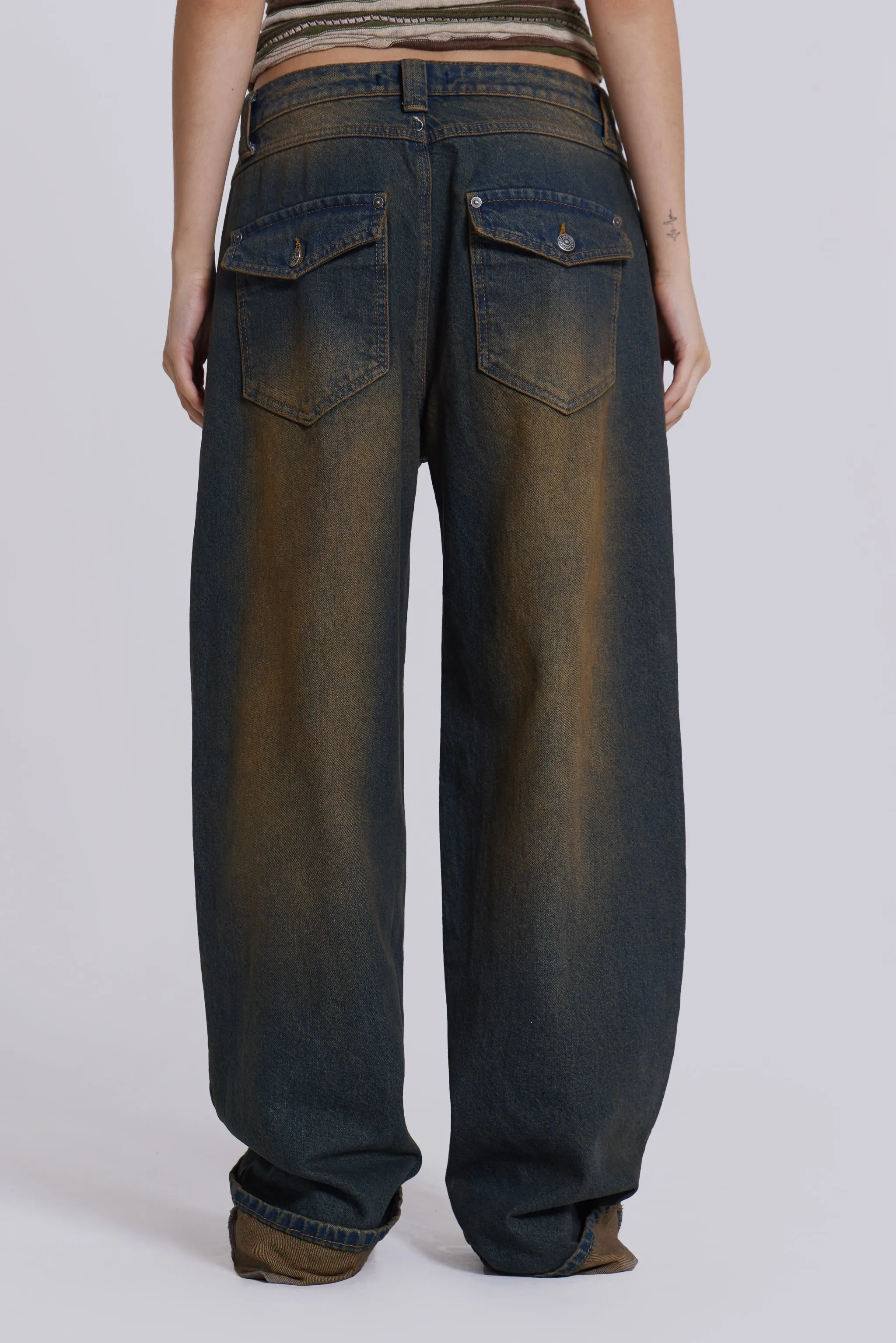 Sonic Jeans in Dirty Wash sold by Jaded London product image thumbnail 3