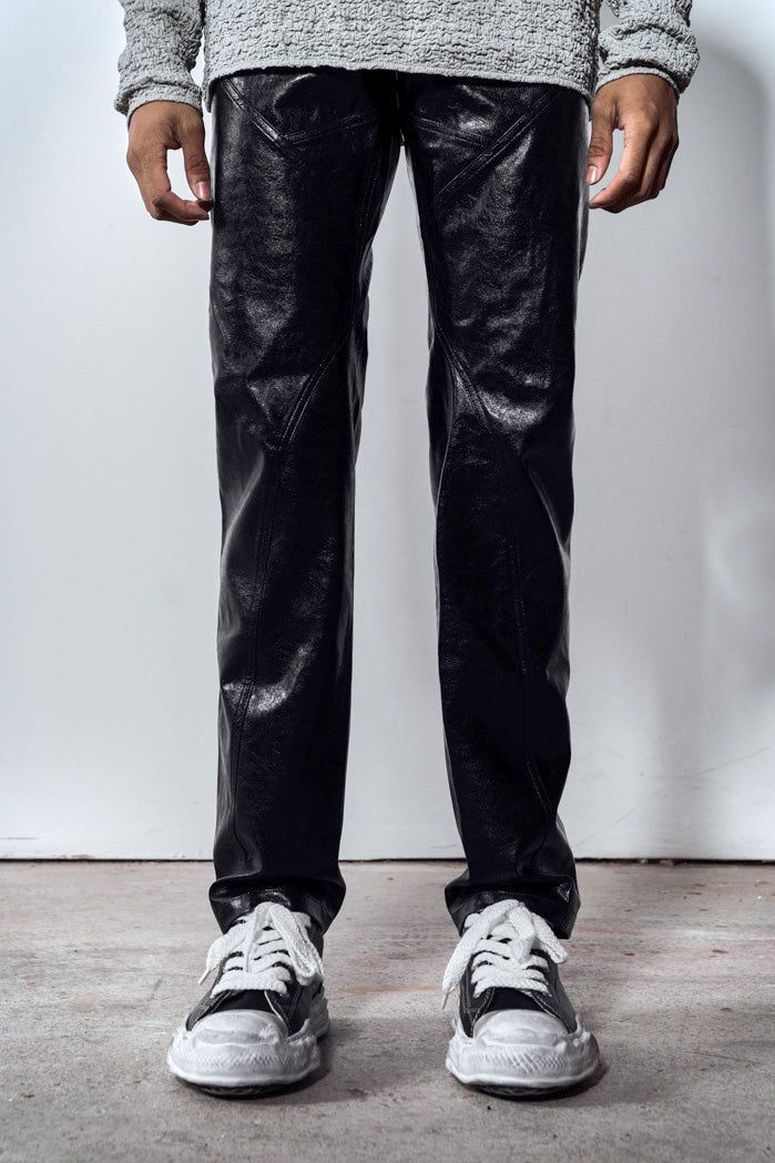 Fusion Leather Trousers sold by Jaded London