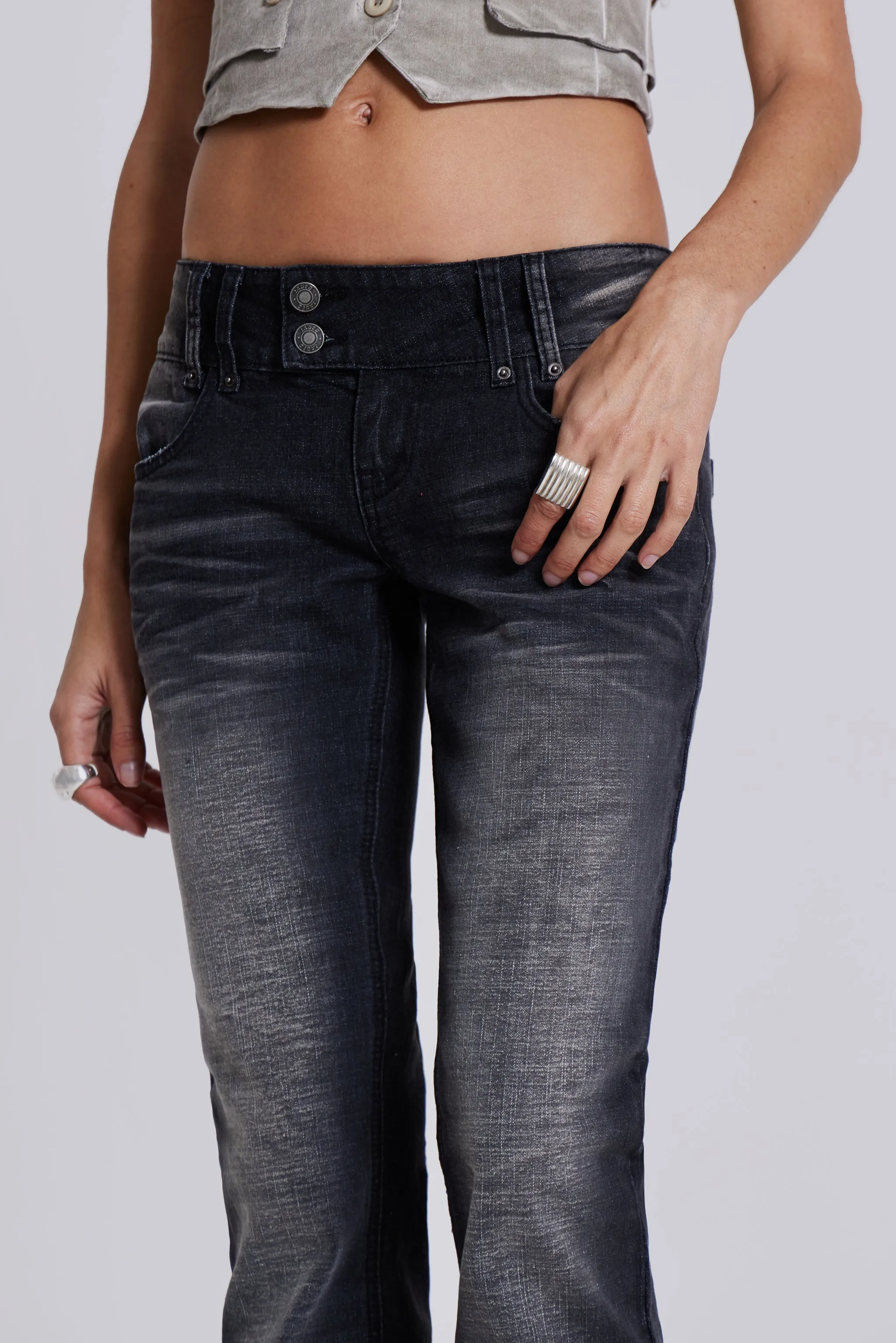 Washed Black Thirteen Jeans sold by Jaded London product image thumbnail 4