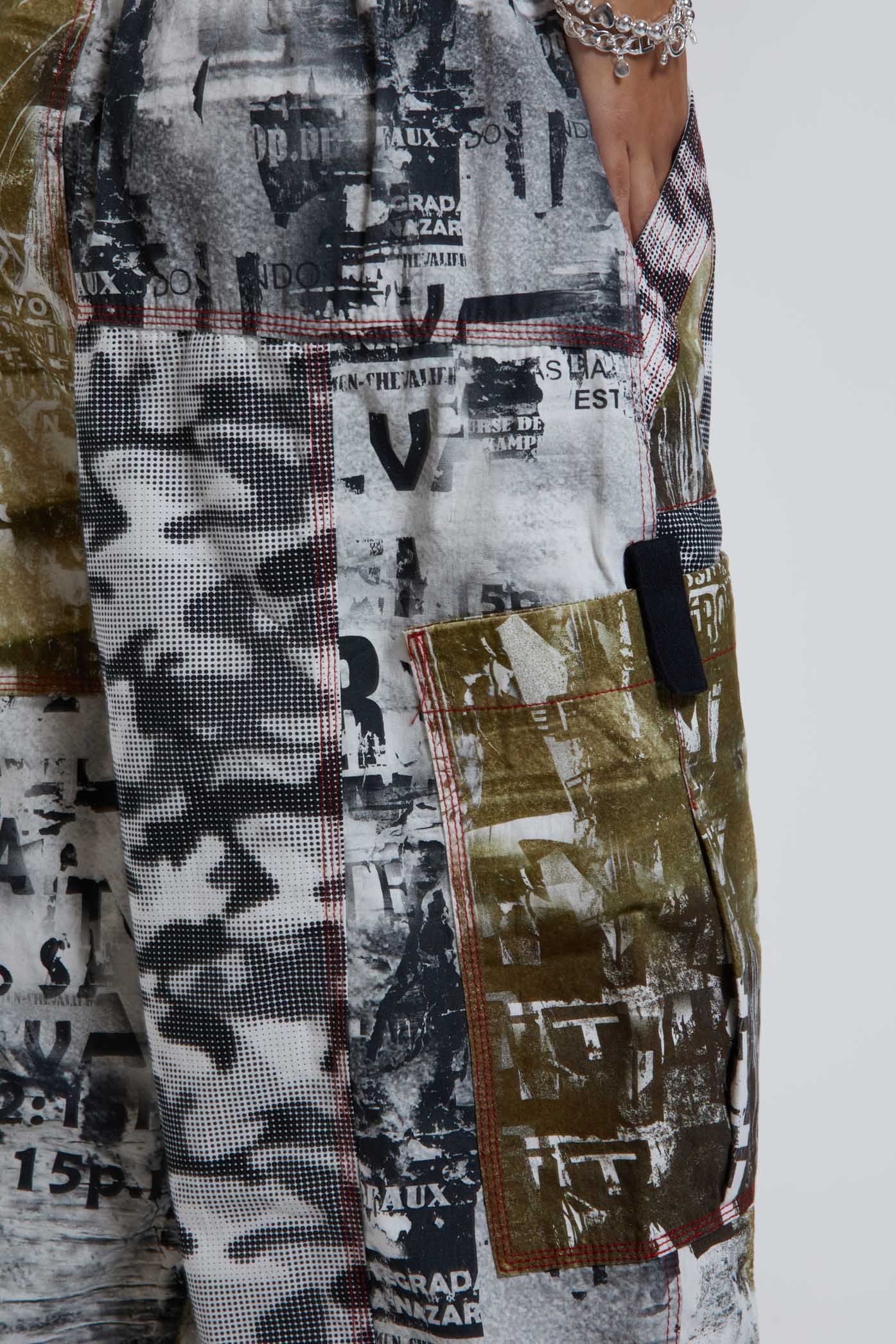 Grunge Camo Parachute Cargo Pants sold by Jaded London product image thumbnail 6