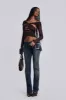 Bianca Macrame Off Shoulder Mesh Top sold by Jaded London