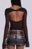 Bianca Macrame Off Shoulder Mesh Top sold by Jaded London
