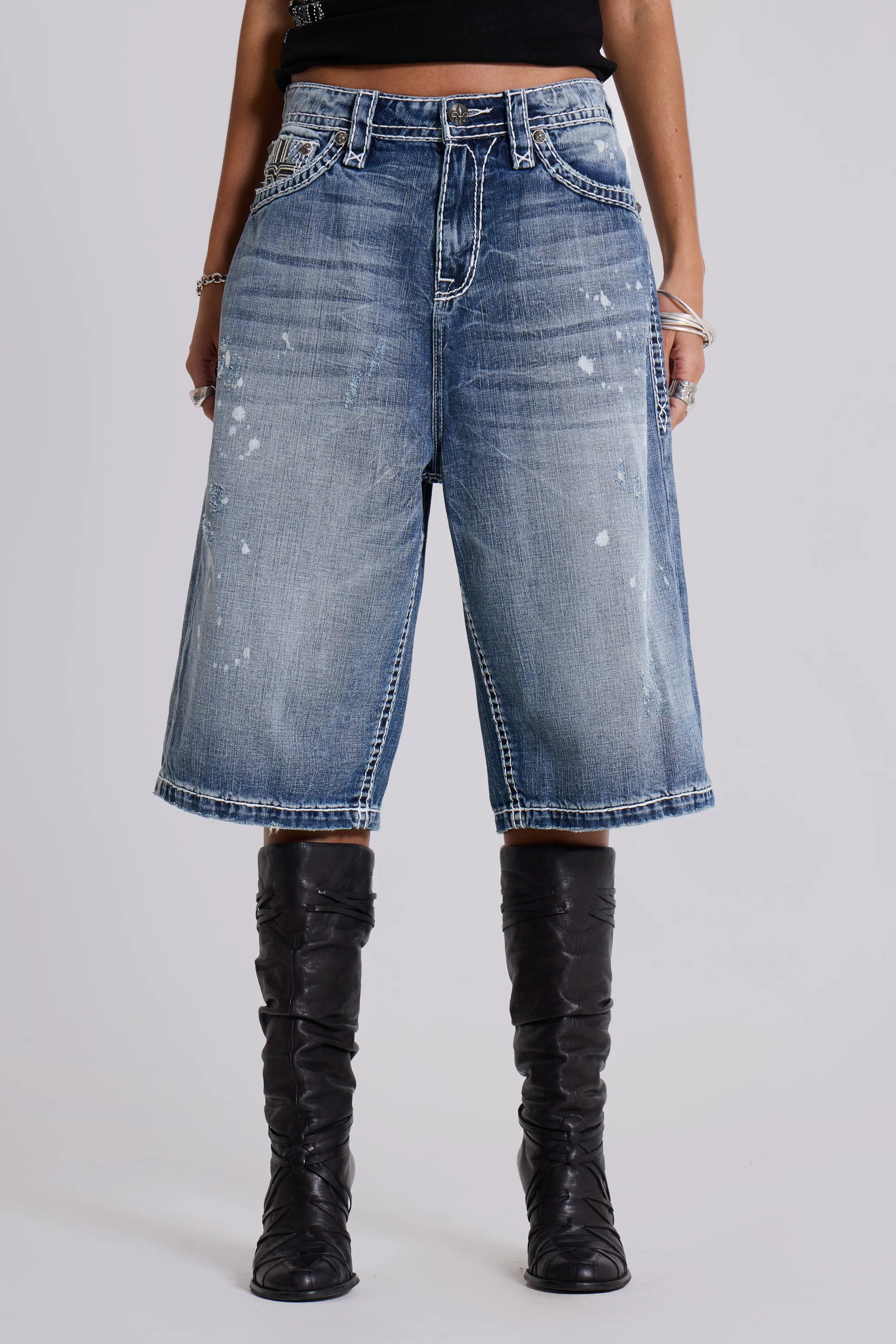 Rock Revival Axel Colossus Jorts sold by Jaded London product image thumbnail 4