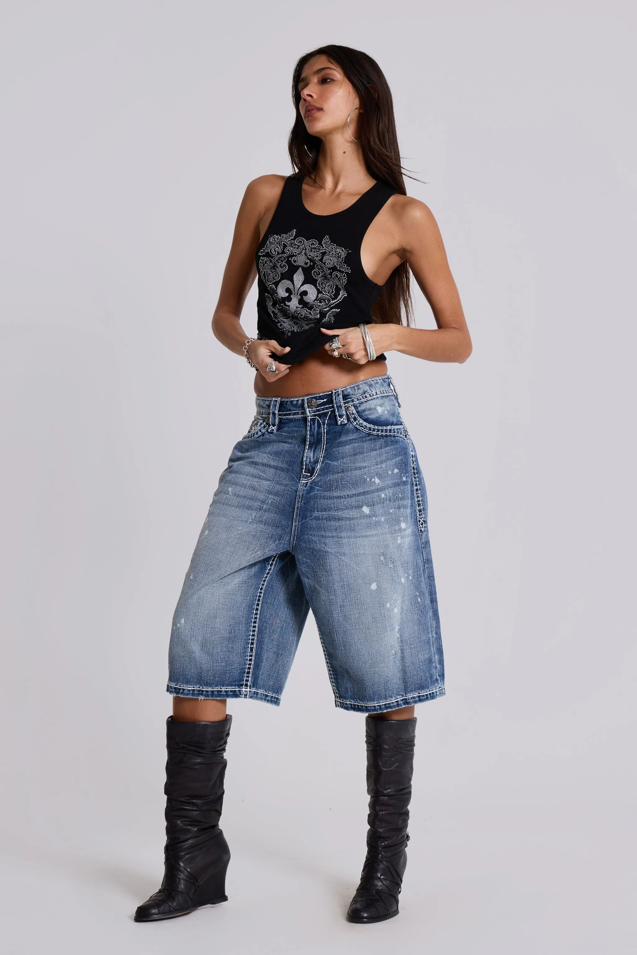 Rock Revival Axel Colossus Jorts sold by Jaded London product image thumbnail 2