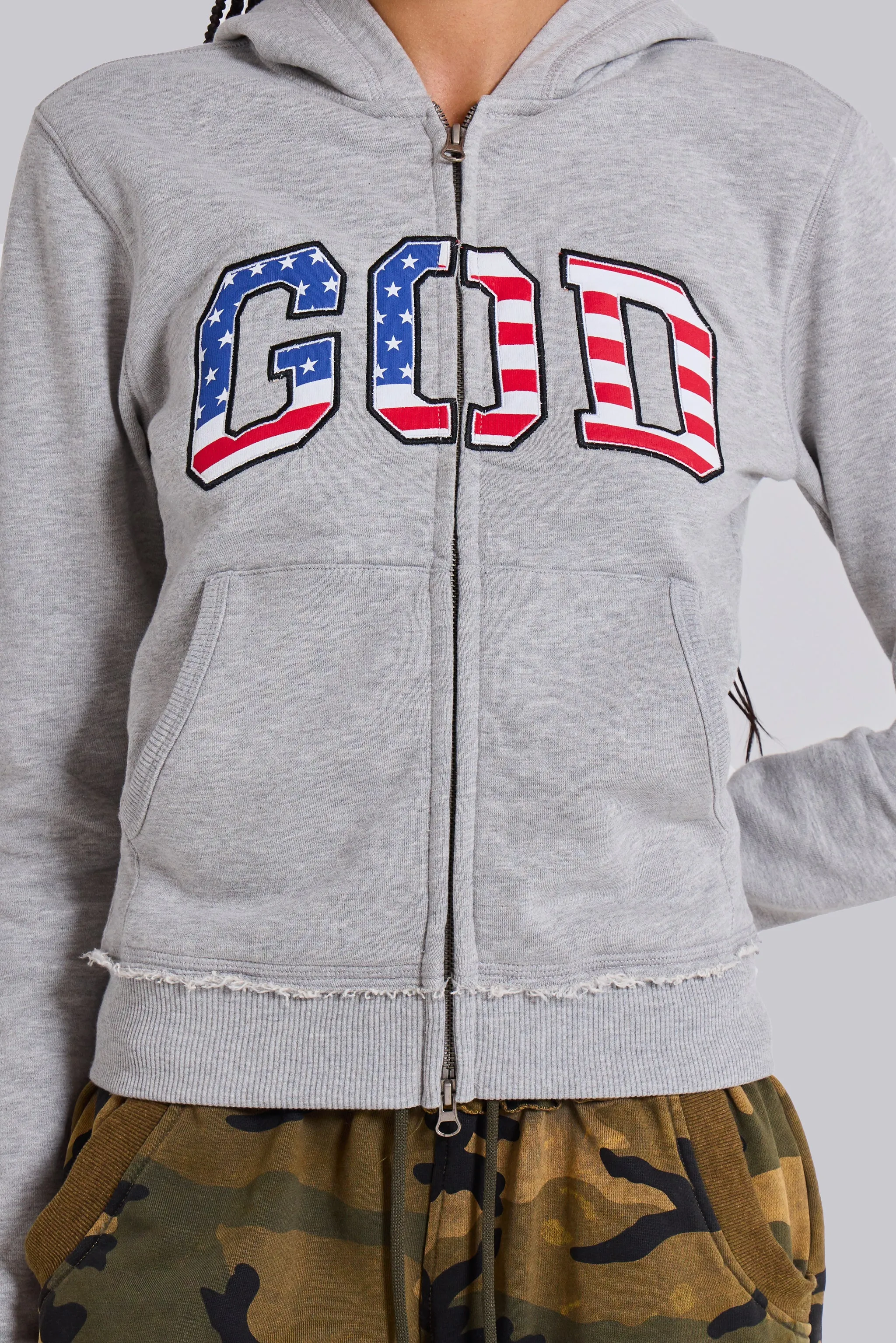 Grey Marl 'God' Mini Monster Hoodie sold by Jaded London product image thumbnail 5