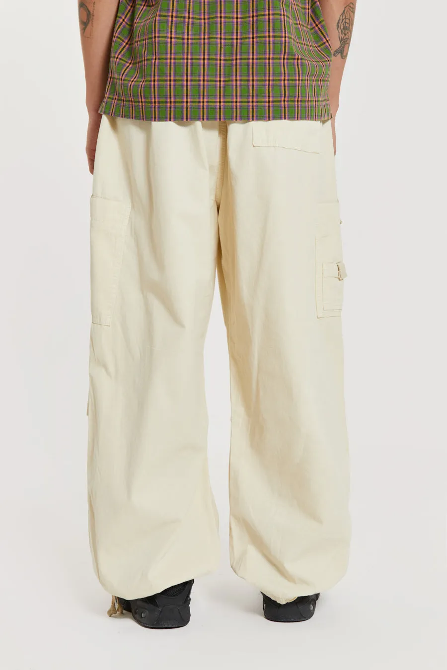 Ecru Parachute Cargo Pants sold by Jaded London product image thumbnail 4