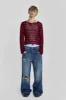 Vintage Blue Colossus Flare Jeans sold by Jaded London