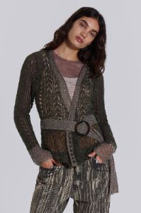 Kyra Hooded Knit Cardigan sold by Jaded London